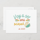 Mamá Anuncio Embarazo Día del Madre Postkarte (Vorne/Hinten)
