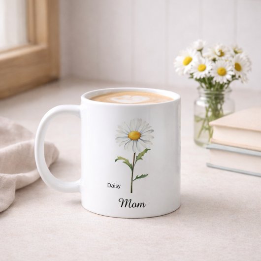 Mama April Geburtsblume Gänseblümchen Kaffeetasse