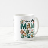 Mama Aquarell farbige Ostereier Kaffeetasse (VorderseiteRechts)