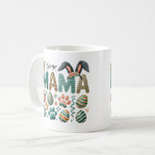 Mama Aquarell farbige Ostereier Kaffeetasse (Vorderseite Links)