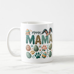 Mama Aquarell farbige Ostereier Kaffeetasse