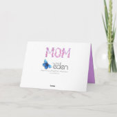 Mama Aquarell Orchid benutzerdefinierte 50. Geburt Karte (Rückseite)