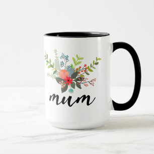 Mama-Aquarellblumenstrauß Tasse
