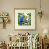 Mama Ara und Küken-Kinderzimmer Poster