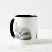 Mama Arctic Fox and Kit Tasse (Vorderseite Links)