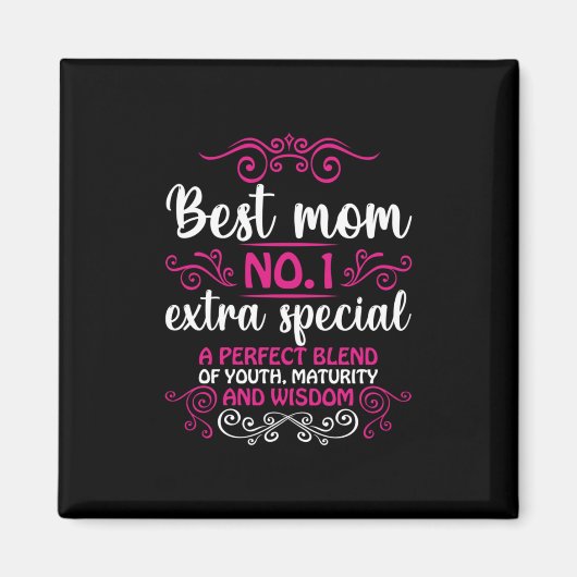 Mama Art Best Mama Nummer eins Magnet (Vorne)