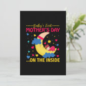 Mama Art Erster Muttertag im Inneren Einladung (Stehend Vorderseite)