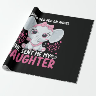 Mama Art hat er mir Elephant Daughter geschickt Geschenkpapier