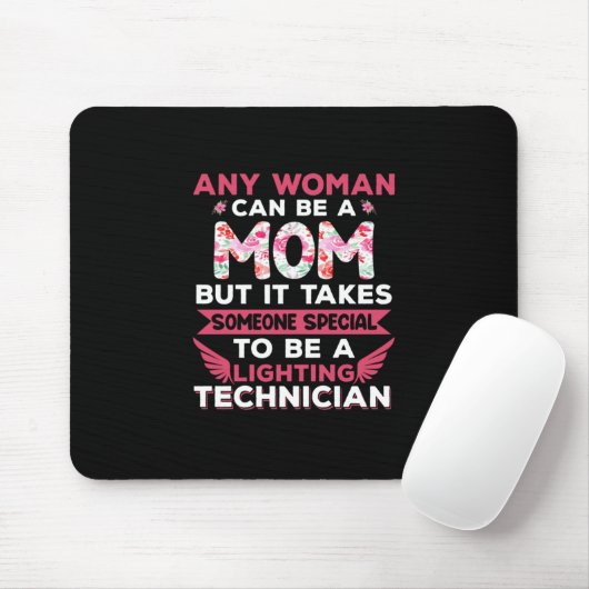 Mama Art Lighting Technician Mutter Mousepad (Mit Mouse)