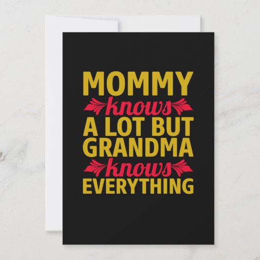 Mama Art Oma weiß alles Einladung (Vorderseite)