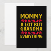 Mama Art Oma weiß alles Einladung (Vorne/Hinten)