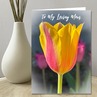 Mama Atemberaubend Tulip Geburtstags Grußkarte Ankündigung