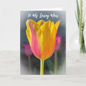 Mama Atemberaubend Tulip Geburtstags Grußkarte Ankündigung (Vorderseite)