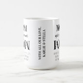 Mama Auf dem Kopf Wow Moderne Muttertag Kaffeetasse (Mittel)