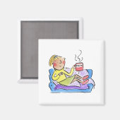 Mama auf dem Sofa Magnet (Vorderseite/Rückseite)