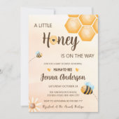 Mama auf dem Weg zum Baby Duschhonig Einladung (Vorderseite)