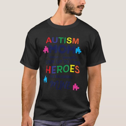 Mama Aufwecken des Superhero Puzzle Cool Autismus T-Shirt (Vorderseite)