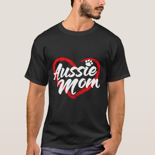 Mama Aussie Schäfer Mama Canine T-Shirt (Vorderseite)