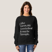 Mama Aussiedoodle Eigentümer Funny Dog Tacos Lover Sweatshirt (Vorne ganz)