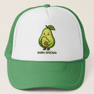 Mama Avocado mit Baby - Niedlicher Cartoon Design Truckerkappe