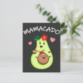 Mama Avocado Niedlich Mütter- und Kinderbeziehunge Postkarte (Stehend Vorderseite)
