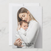 Mama & Bab Foto Baby Status Geburtsankündigung Kar Ankündigung (Vorderseite)