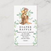 Mama & Baby Bear Baby Dusche Windeln Raffel Ticket Begleitkarte (Vorderseite)