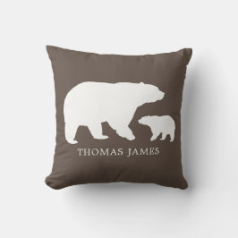 Mama Baby Bear Brown Kissen