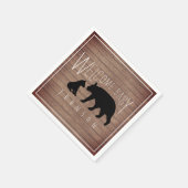 Mama + Baby Bear Wood Baby Dusche Serviette (Ecke)