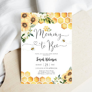 Mama-Baby-Bienen-Babyparty-Einladung Einladung