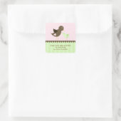 Mama & Baby Bird Baby Shocker Quadratischer Aufkleber (Tasche)