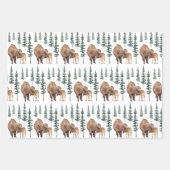 Mama Baby Bison Geschenkpapier Set (Vorderseite 2)