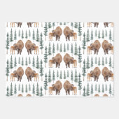 Mama Baby Bison Geschenkpapier Set (Vorderseite 3)