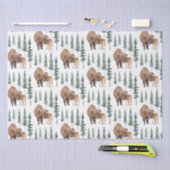 Mama Baby Bison Seidenpapier (Handwerk)