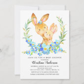 Mama & Baby Bunny Baby Dusche Einladung (Vorderseite)