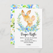 Mama & Baby Bunny Dusche Windeln Raffle Ticket Begleitkarte (Vorne/Hinten)