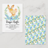 Mama & Baby Bunny Dusche Windeln Raffle Ticket Begleitkarte (Vorne/Hinten)