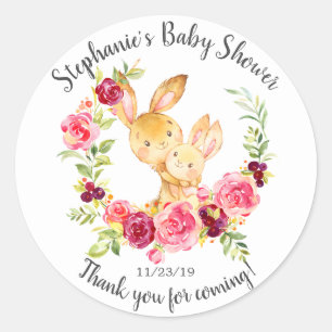 Mama & Baby Bunny Rabbit Dusche Gefallen Sticker