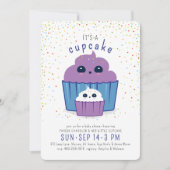 Mama & Baby Cupcake Kinderdusche Einladung (Vorderseite)
