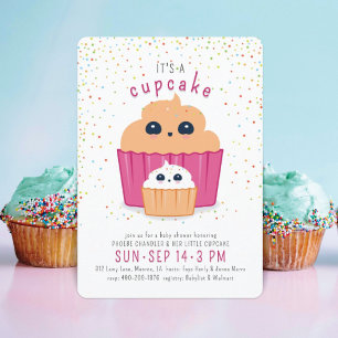 Mama & Baby Cupcake Kinderdusche Einladung