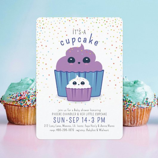 Mama & Baby Cupcake Kinderdusche Einladung