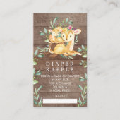 Mama & Baby Deer Baby Dusche Windeln Raffle Ticket Begleitkarte (Vorderseite)