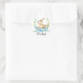 Mama & Baby Deer Es ist ein Kinderpflegesticker Runder Aufkleber (Tasche)