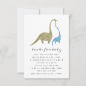 Mama Baby Dinosaur Babydusche Buchanfrage Einladung (Vorderseite)