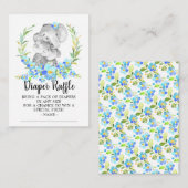 Mama & Baby Elephant Duschdusche Windeln Raffel Ti Begleitkarte (Vorne/Hinten)