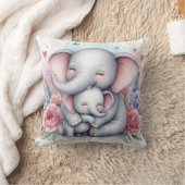 Mama & Baby Elephant Kissen (Decke)