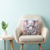 Mama & Baby Elephant Kissen (Stuhl )