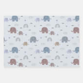 Mama & Baby Elephant Muster Verpackungsblätter Geschenkpapier Set (Vorderseite 3)