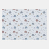 Mama & Baby Elephant Muster Verpackungsblätter Geschenkpapier Set (Vorderseite)