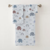 Mama & Baby Elephant Pattern Badetuch Set (Insitu)